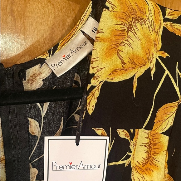 Premier Black and Yellow Floral Maxi Dress - Picture 2 of 12